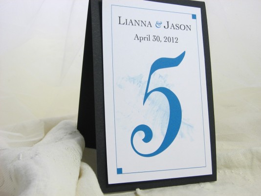 reception table numbers