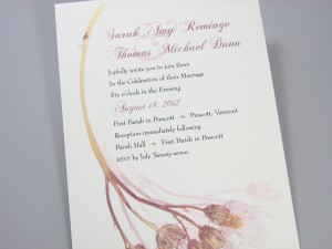 vintage floral invitation